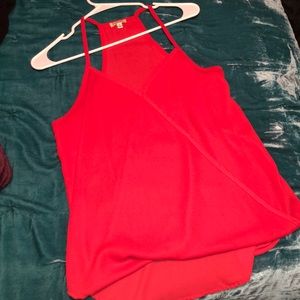 Red Surplice Tank